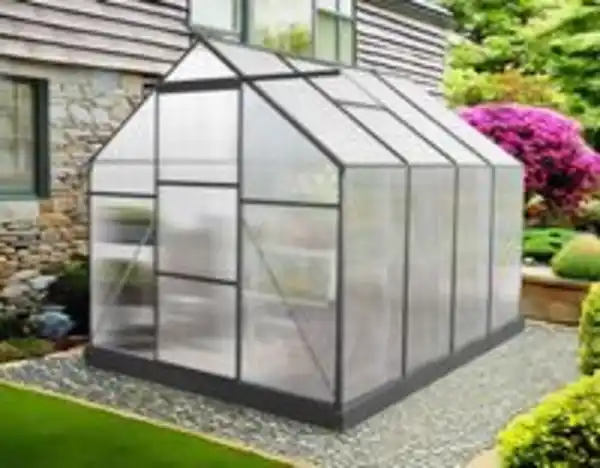 Bild 2 von Aluminium Gewächshaus mit Dachfenster "Hanoi" , ca. 250 x 190 x 207 cm - Silber