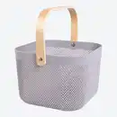 Bild 3 von Aufbewahrungskorb mit Bambusgriff, ca. 24x25,5x17,5 cm