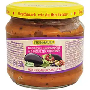 Bulgarisches Auberginenpueree aus gegrillten Auberginen