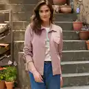 Bild 1 von Damen-Bluse in Veloursleder-Optik