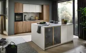 Einbauküche Toronto/Perfect Soft, Ulme/Mocca, inkl. Bosch Elektrogeräte