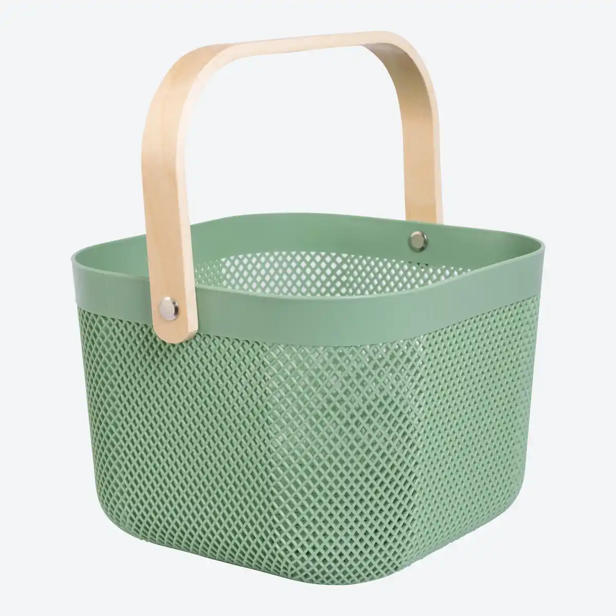 Bild 3 von Aufbewahrungskorb mit Bambusgriff, ca. 24x25,5x17,5 cm