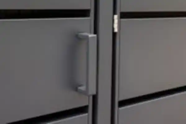 Bild 4 von 3er Mülltonnenverkleidung mit Pflanzdach aus Edelstahl, ca. 196 x 80 x 124 cm - Anthrazit