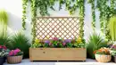 Bild 1 von Pflanzkasten mit Rankgitter aus Kiefernholz, ca. 128 x 44 x 104 cm