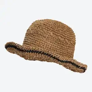 Damen-Hut mit Kontrast-Streifen