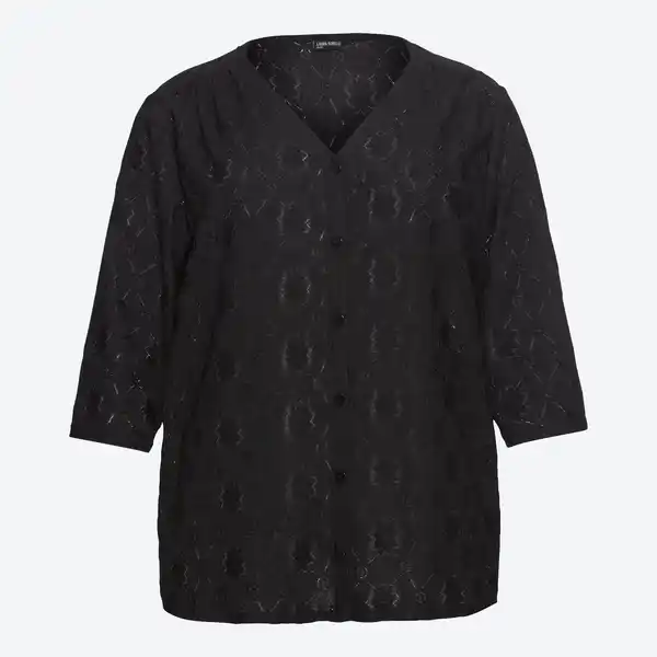 Bild 3 von Damen-Langarmshirt mit Knopfleiste, große Größen