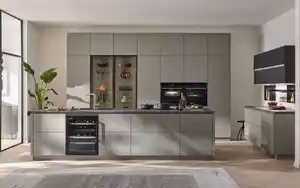 Nobilia - Einbauküche Esilia, taupengrau, inkl. AEG Elektrogeräte
