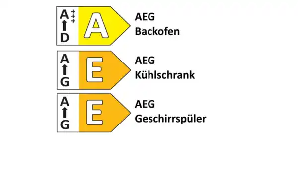 Bild 2 von Einbauküche Lenzen/Stadum, taupegrau/Eiche, inkl. AEG Elektrogeräte