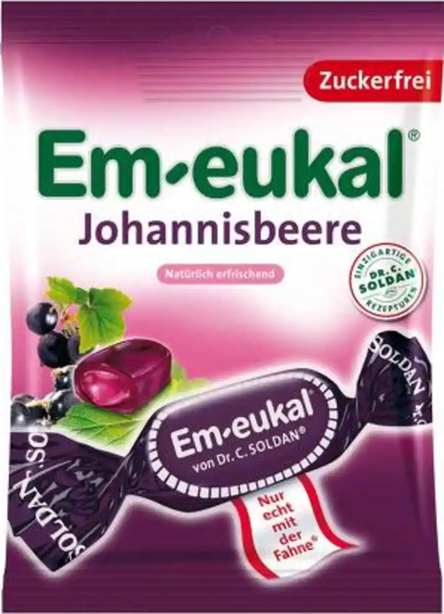 Bild 1 von Em-eukal Hustenbonbons mit Süßungsmitteln und Vitamin C, 75 g