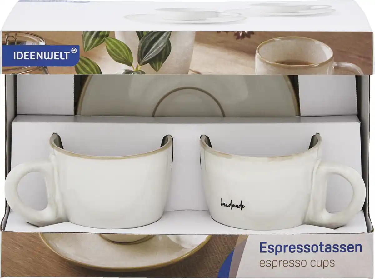 Bild 1 von IDEENWELT Espressotassen 2er-Set creme