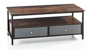 Couchtisch mit 2 Schubladen, ca. 110 x 50 x 47 cm - Braun