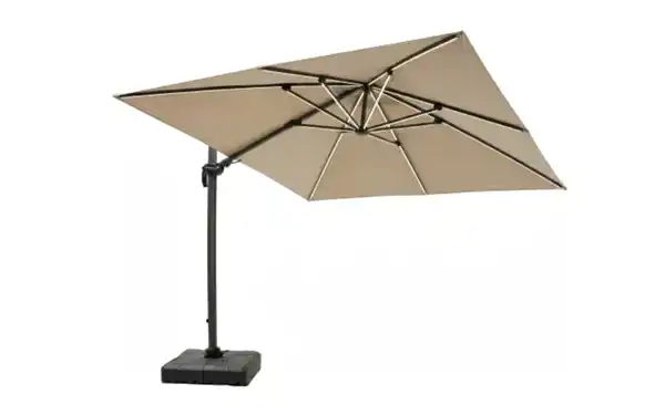 Bild 2 von Sonnenschirm, beige, 300 x 256 cm, inkl. LED Solarbeleuchtung