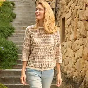 Damen-Strickpullover im Ajour-Design