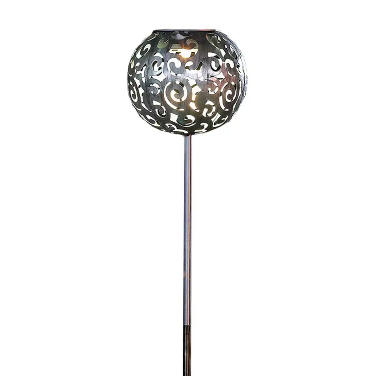 Bild 1 von LED-Solar-Gartenstecker aus Metall - Dunkelblau