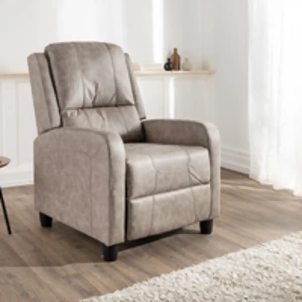 Bild 2 von Push-Back-Sessel, ca. 73 x 90 x 104 cm - Hellbraun