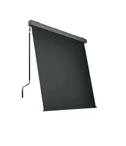 Sonnenrollo Balkonmarkise Sichtschutz aus Aluminium, ca. 200 x 300 cm - Anthrazit