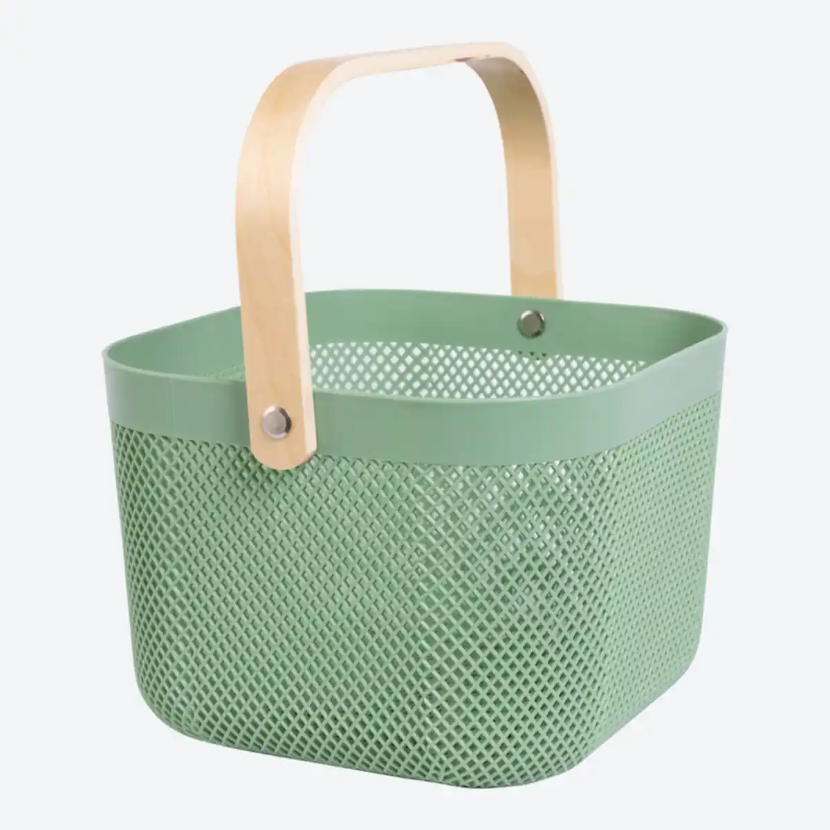 Bild 4 von Aufbewahrungskorb mit Bambusgriff, ca. 24x25,5x17,5 cm