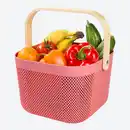 Bild 3 von Aufbewahrungskorb mit Bambusgriff, ca. 24x25,5x17,5 cm