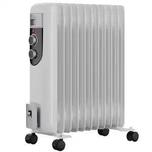 Ölradiator mit 11 Rippen, Elektroheizung mit 3 Heizstufen, 2300 W, Öl-Heizung