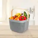 Bild 1 von Aufbewahrungskorb mit Bambusgriff, ca. 24x25,5x17,5 cm