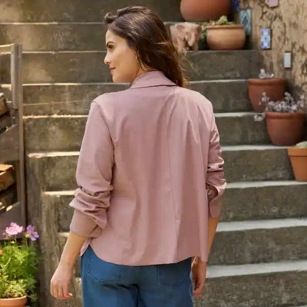 Bild 4 von Damen-Bluse in Veloursleder-Optik