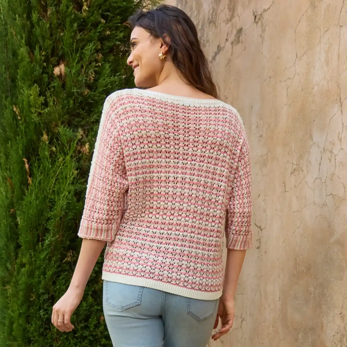 Bild 4 von Damen-Strickpullover im Ajour-Design