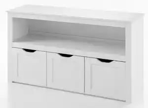 Kinderregal mit drei Schubladen für Spielzeugaufbewahrung, ca. 102 x 30 x 60 cm - Weiß