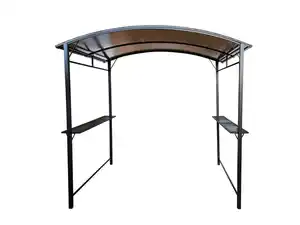 Grillpavillon aus Stahl, ca. 228 x 150 x 228 cm - Anthrazit