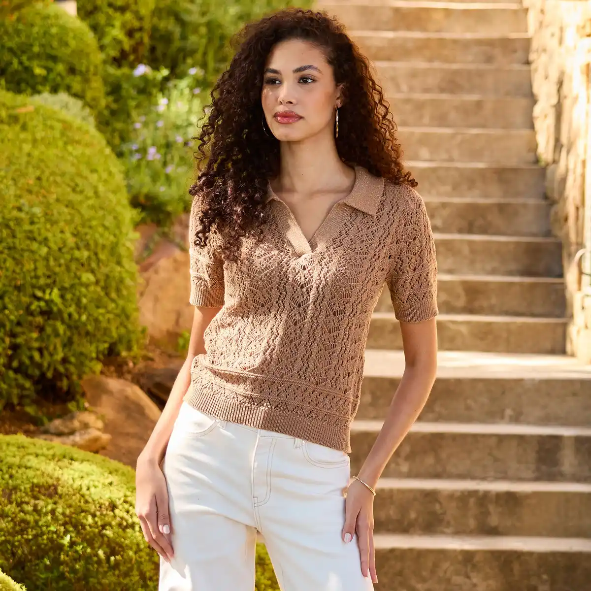 Bild 1 von Damen-Pullover im Ajour-Design