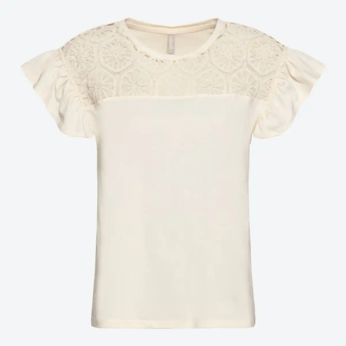 Bild 2 von Damen-T-Shirt mit Häkel-Einsatz