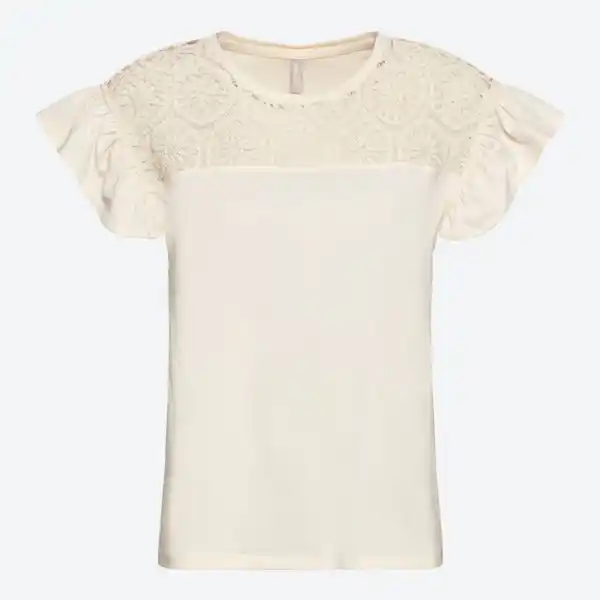 Bild 2 von Damen-T-Shirt mit Häkel-Einsatz