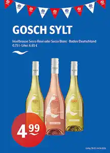 GOSCH SYLT Inselbrause Secco Rosé oder Secco BlancBaden/Deutschland