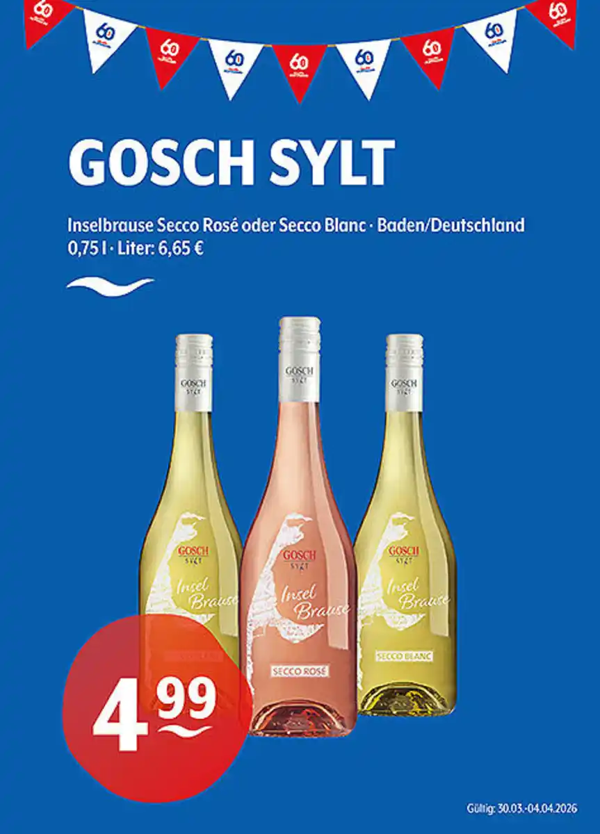 Bild 1 von GOSCH SYLT Inselbrause Secco Rosé oder Secco BlancBaden/Deutschland