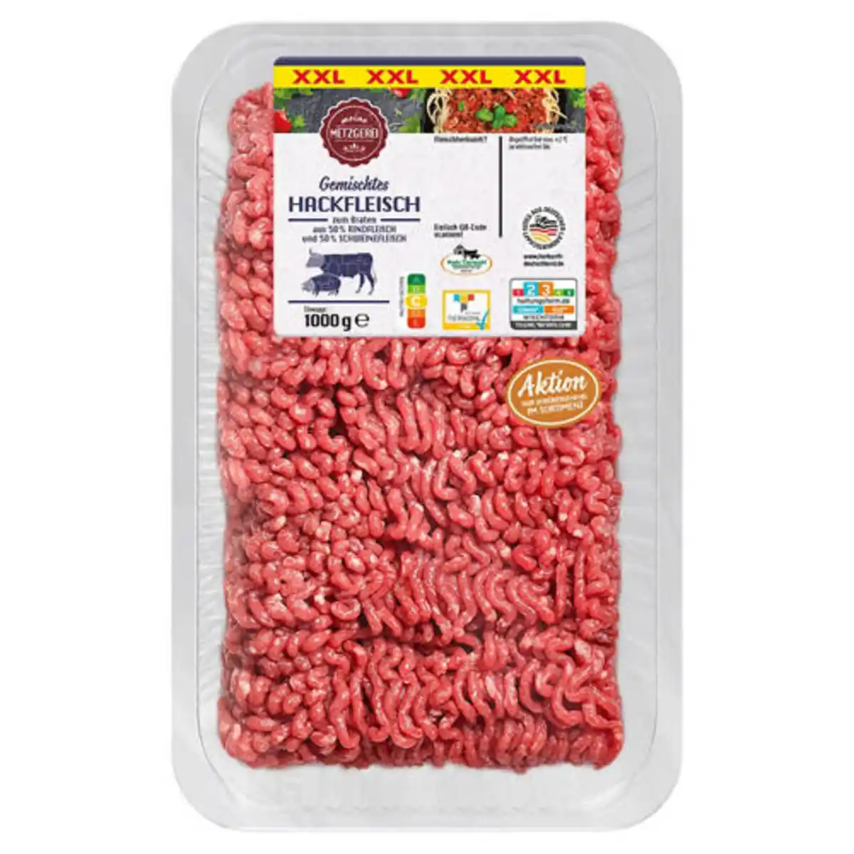Bild 1 von MEINE METZGEREI Hackfleisch gemischt XXL