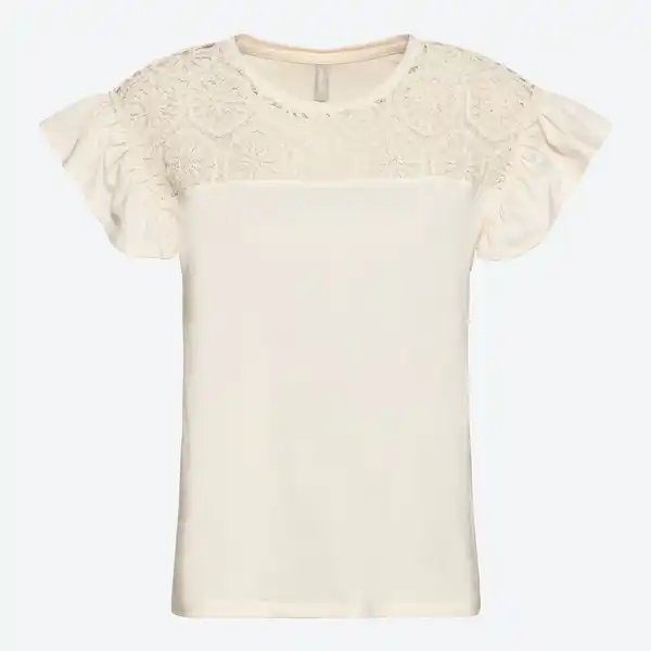 Bild 3 von Damen-T-Shirt mit Häkel-Einsatz