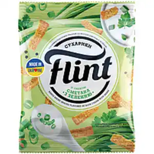 "Flint" - Snack aus Weizenbrot mit Sauerrahm-Kräuter-Geschma...