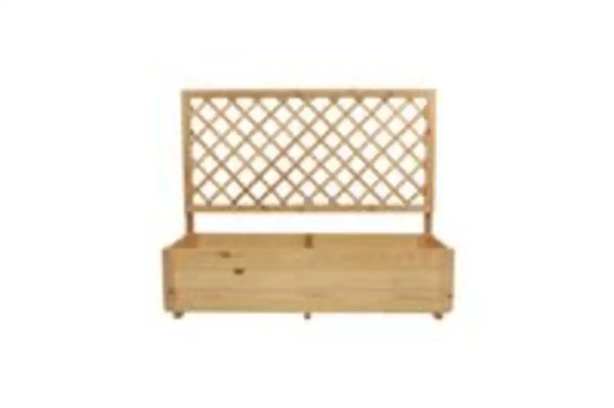 Bild 2 von Pflanzkasten mit Rankgitter aus Kiefernholz, ca. 128 x 44 x 104 cm