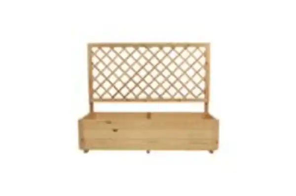 Bild 2 von Pflanzkasten mit Rankgitter aus Kiefernholz, ca. 128 x 44 x 104 cm