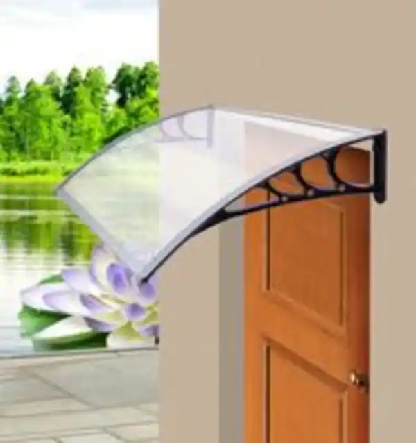 Bild 3 von Tür-Vordach - aus PC-Platte - ca. 100x100 cm - Schwarz