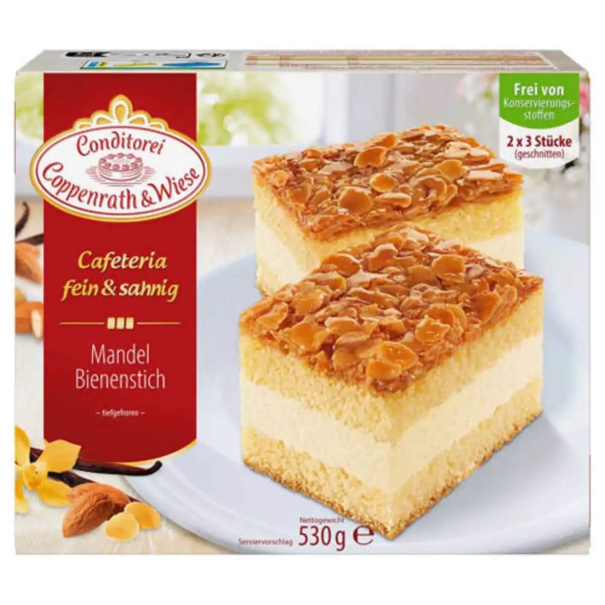 Bild 1 von CONDITOREI COPPENRATH & WIESE Cafeteria fein & sahnig 530 g, Mandel-Bienenstich