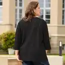 Bild 4 von Damen-Langarmshirt mit Knopfleiste, große Größen