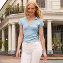 Bild 1 von Damen-Poloshirt mit Ripp-Struktur