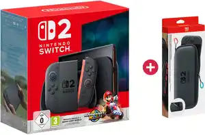 Switch 2 Konsole Bundle inkl. Mario Kart World + Dein Geschenk: Nintendo Switch 2 Tasche & Schutzfolie