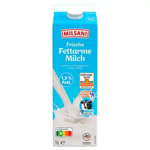 MILSANI Frische Milch 1,5 % 1 l, fettarm