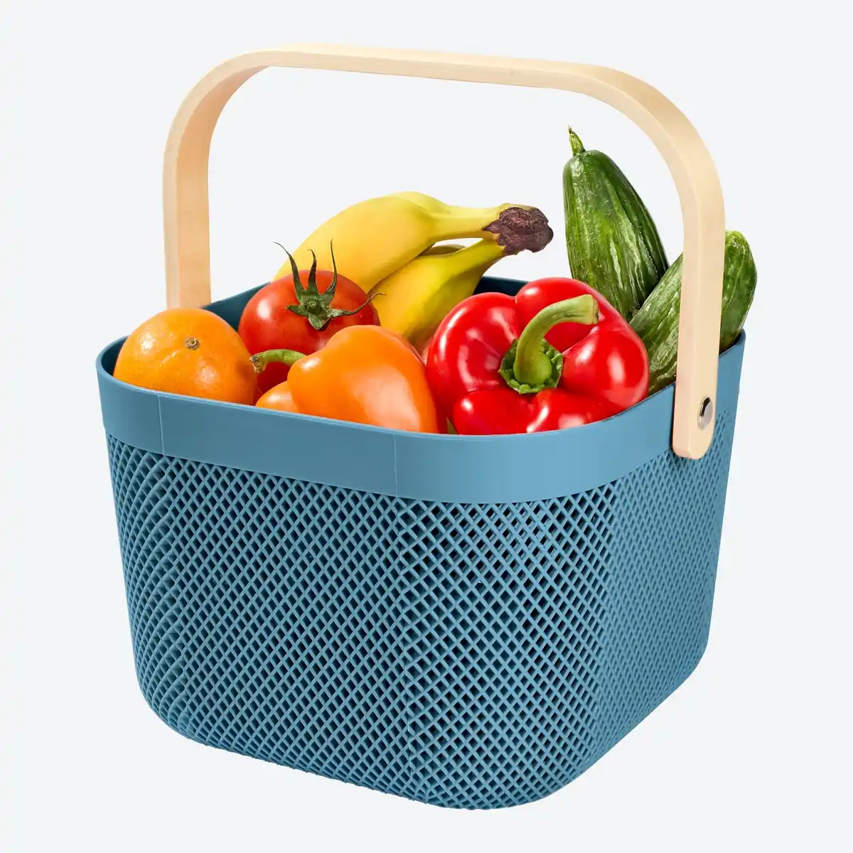 Bild 3 von Aufbewahrungskorb mit Bambusgriff, ca. 24x25,5x17,5 cm