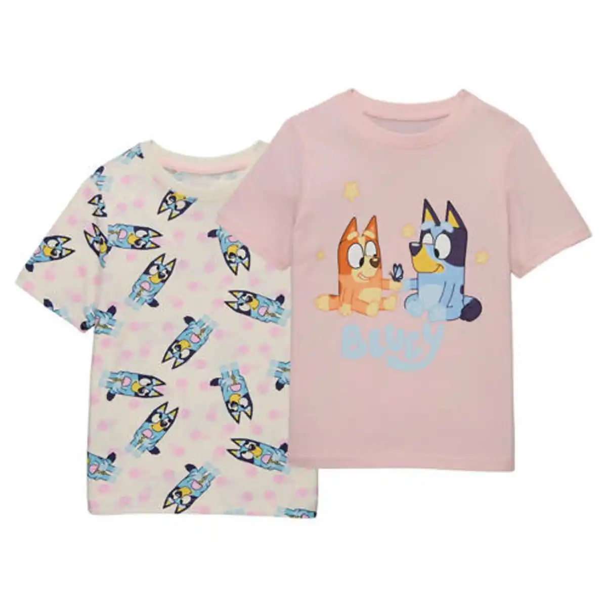 Bild 1 von LICENSED Kleinkinder T-Shirt 2er-Set, Rosa/Creme, 98/104