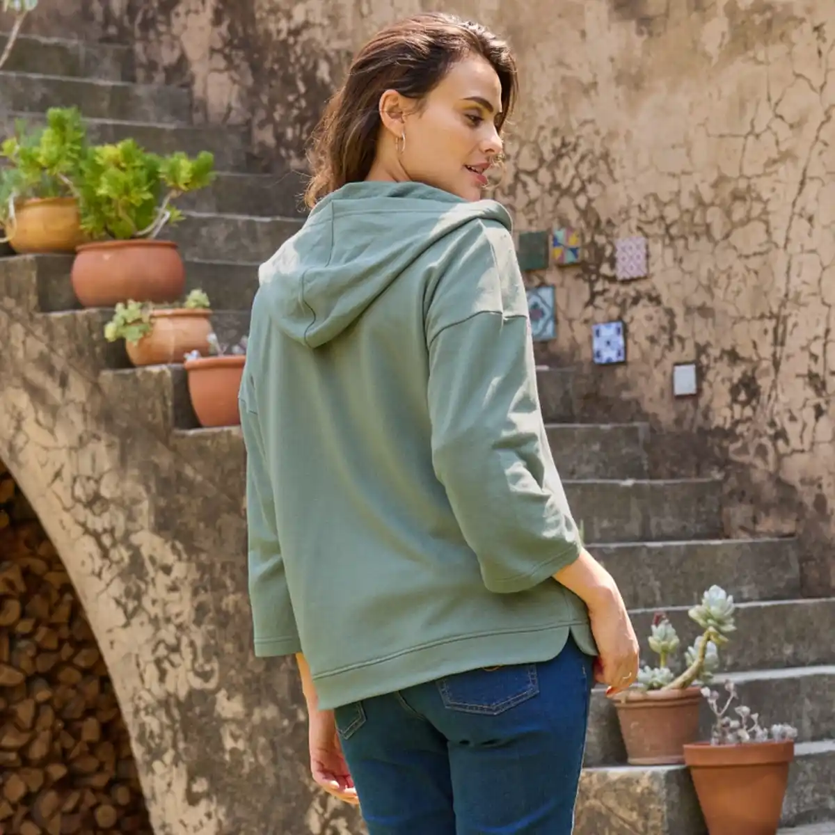 Bild 4 von Damen-Cardigan mit Kapuze