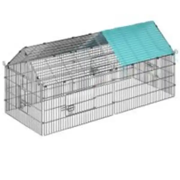 Bild 2 von CADOCA Kleintierfreilauf - Hasenfreilauf inkl Sonnenschutz 180 x 75 x 75cm grün