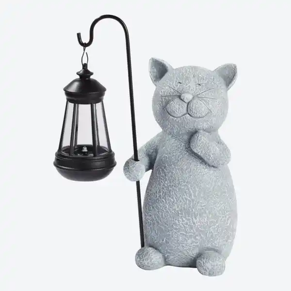 Bild 4 von Solar-Katze mit LED-Laterne, ca. 22x13x30 cm