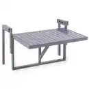 Bild 1 von Klappbarer Balkon-Hängetisch aus FSC Akazienholz, ca. 64 x 76 x 51 cm – Hellgrau